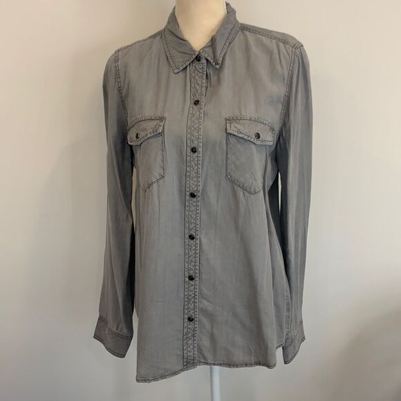 Sanctuary Grey Button Down - Picture 3 of 4